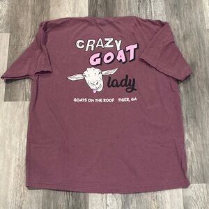 Comfort Colors Purple Short Sleeve “Crazy Goat Lady” Tee